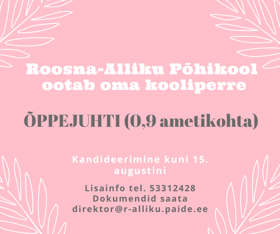 Õppejuhi töökuulutus